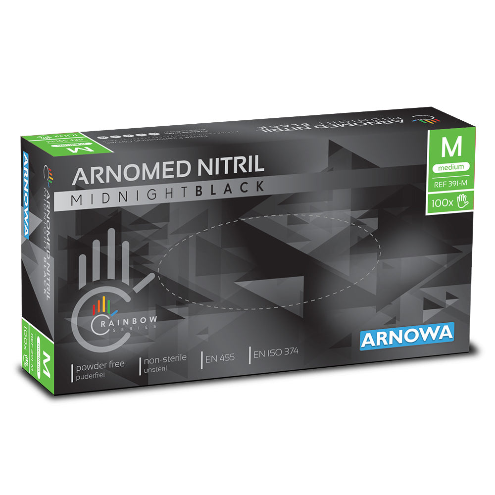 20 Kartons ARNOMED NITRIL MIDNIGHT BLACK - Nitrilhandschuhe in Schwarz