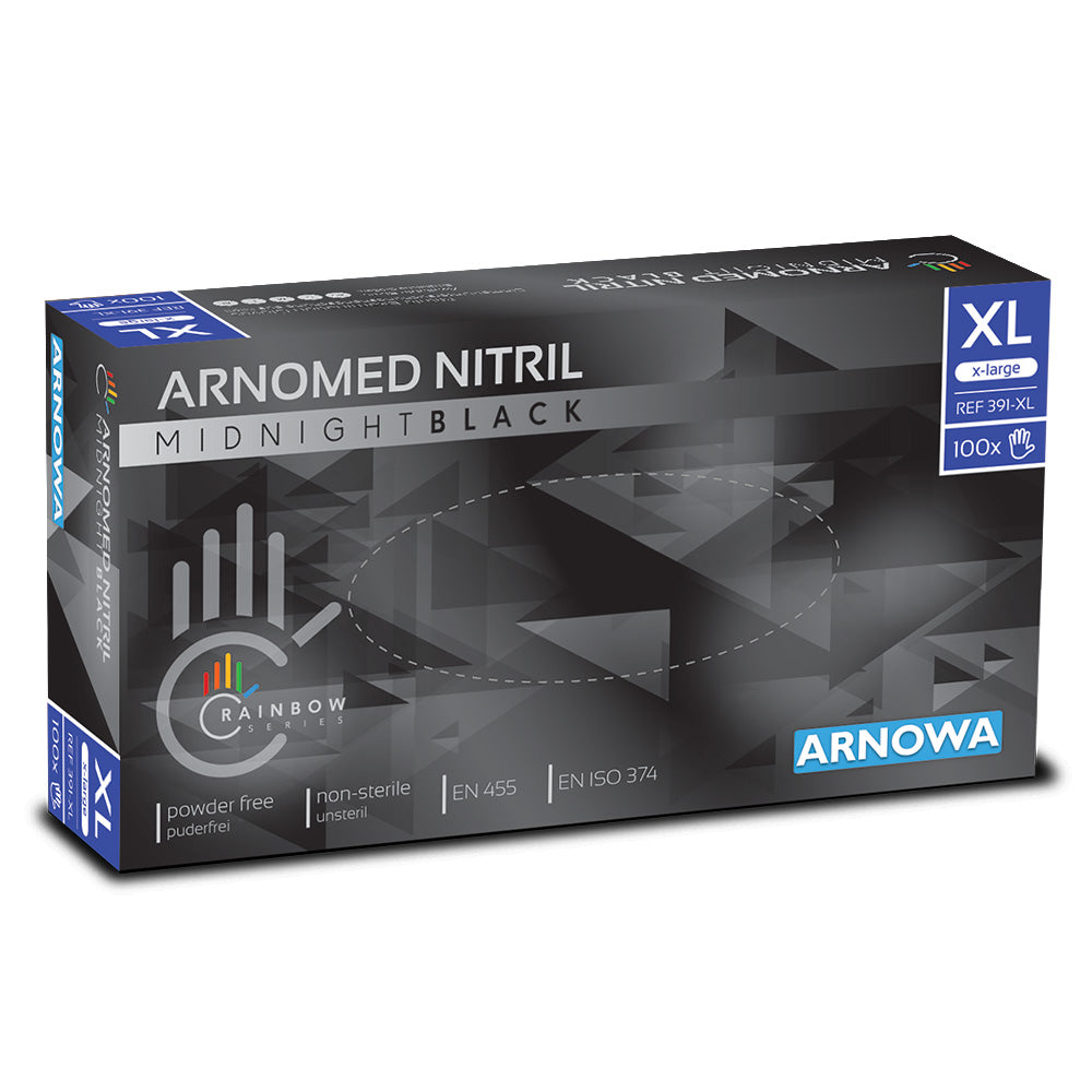 20 Kartons ARNOMED NITRIL MIDNIGHT BLACK - Nitrilhandschuhe in Schwarz